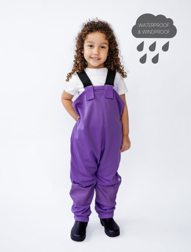 All-Weather Fleece Overalls - Violet