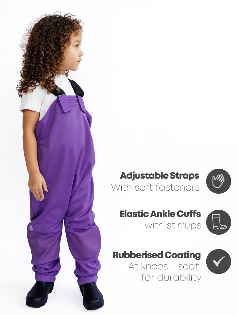 All-Weather Fleece Overalls - Violet