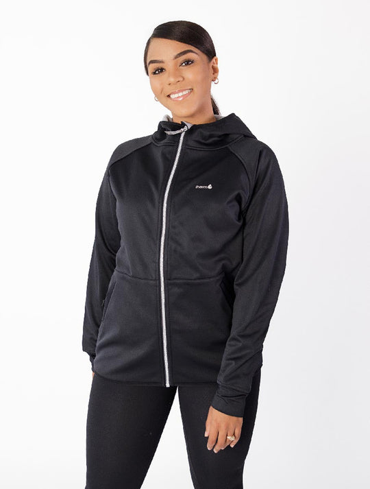 All-Weather Hoodie - Black | Waterproof Windproof Eco - Ladies