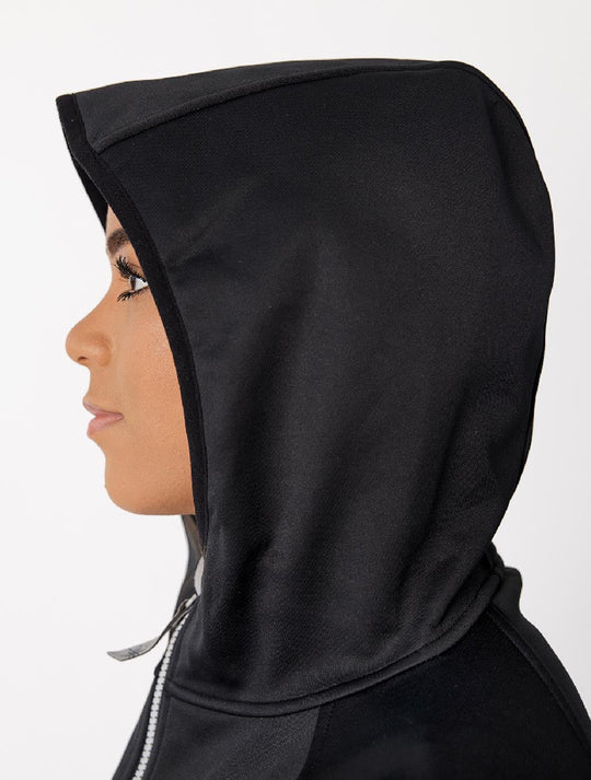 All-Weather Hoodie - Black | Waterproof Windproof Eco - Ladies