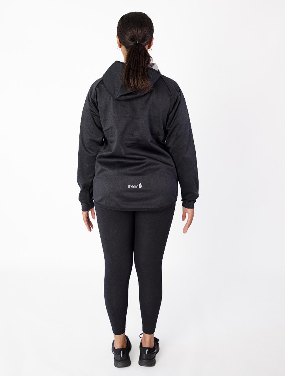 All-Weather Hoodie - Black | Waterproof Windproof Eco - Ladies