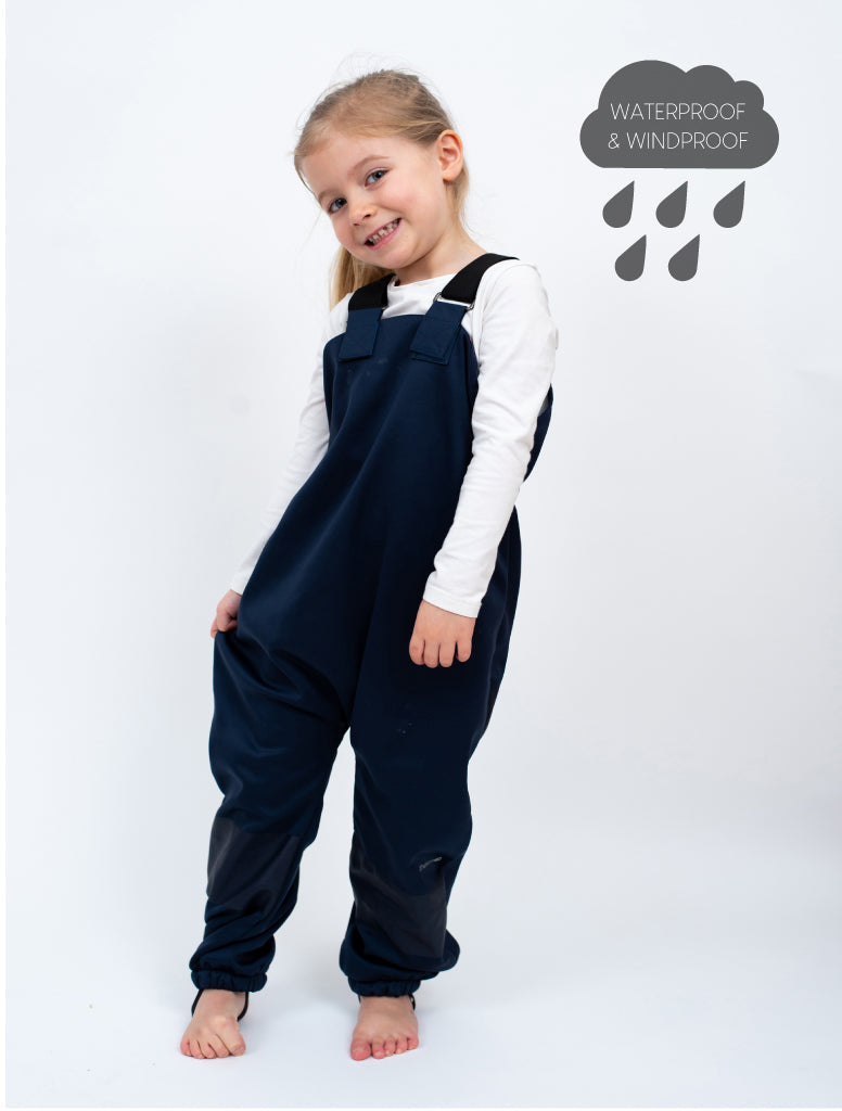 All-Weather Fleece Overalls - Navy | Waterproof Windproof Eco