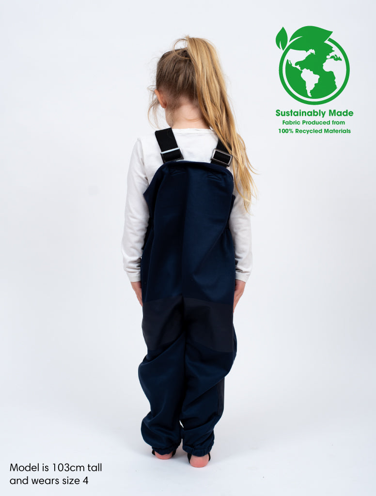 All-Weather Fleece Overalls - Navy | Waterproof Windproof Eco