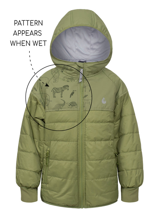 Hydracloud Puffer Jacket - Olive | Waterproof Windproof Eco