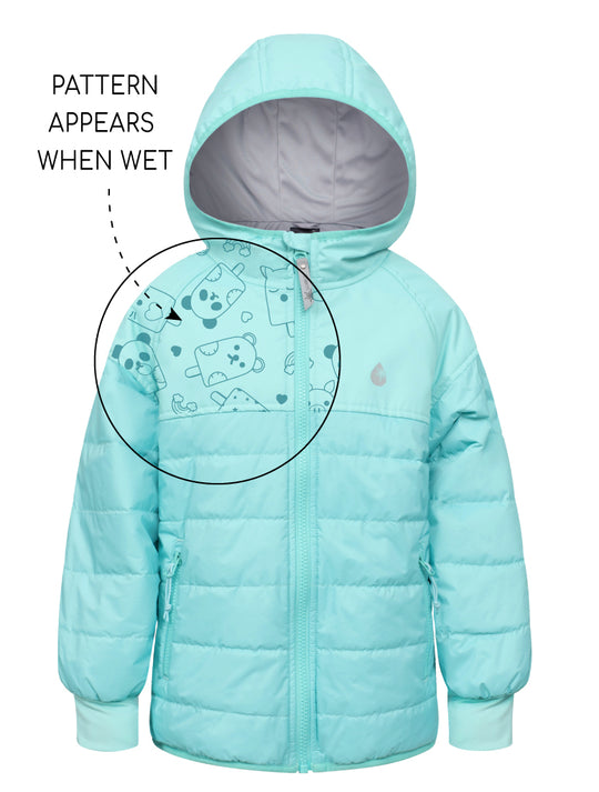 Hydracloud Puffer Jacket - Aqua Sky | Waterproof Windproof Eco